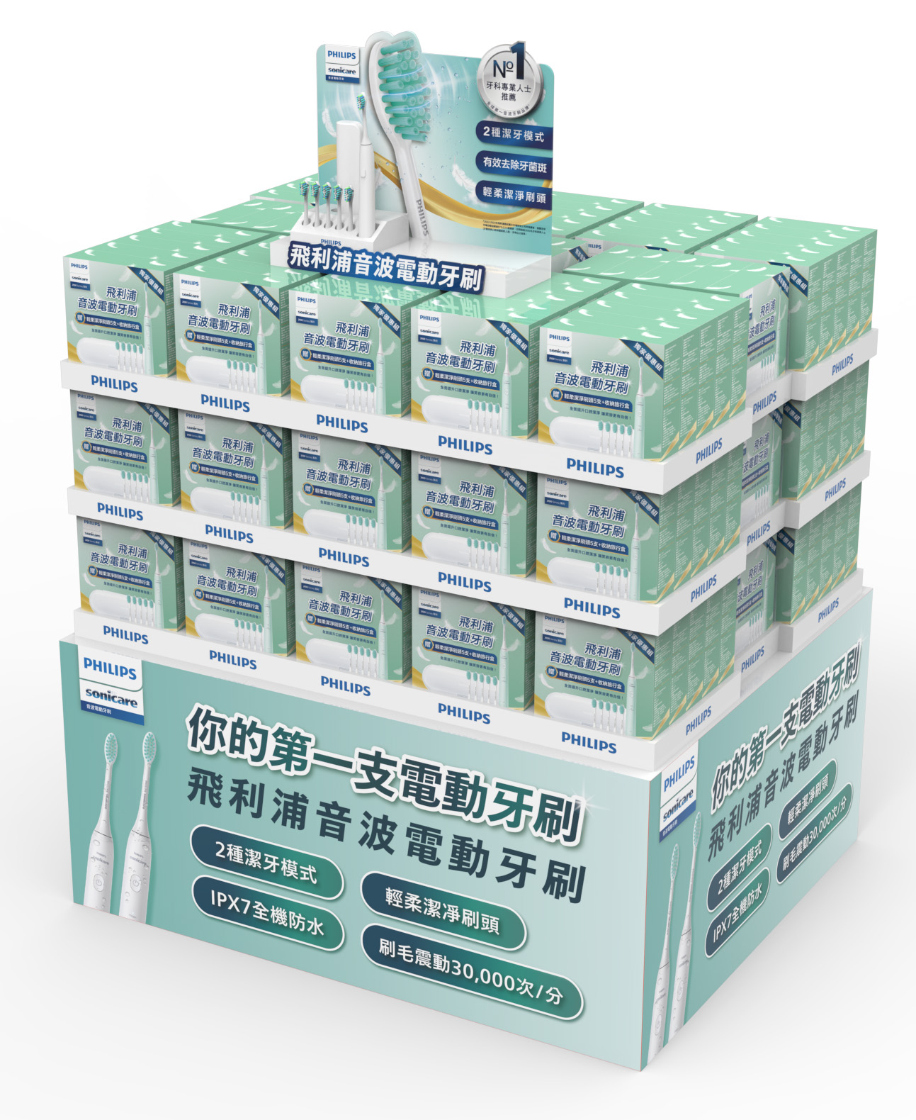 量販店-PHILIPS牙刷-棧板陳列