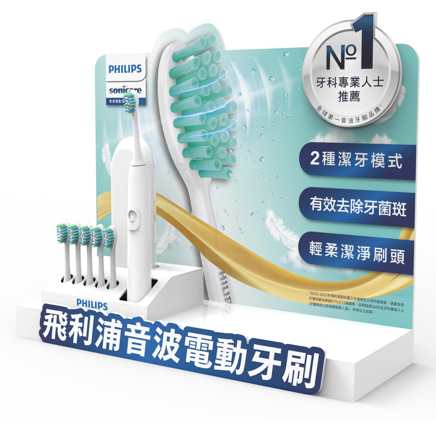 量販店-PHILIPS牙刷-棧板頭卡設計